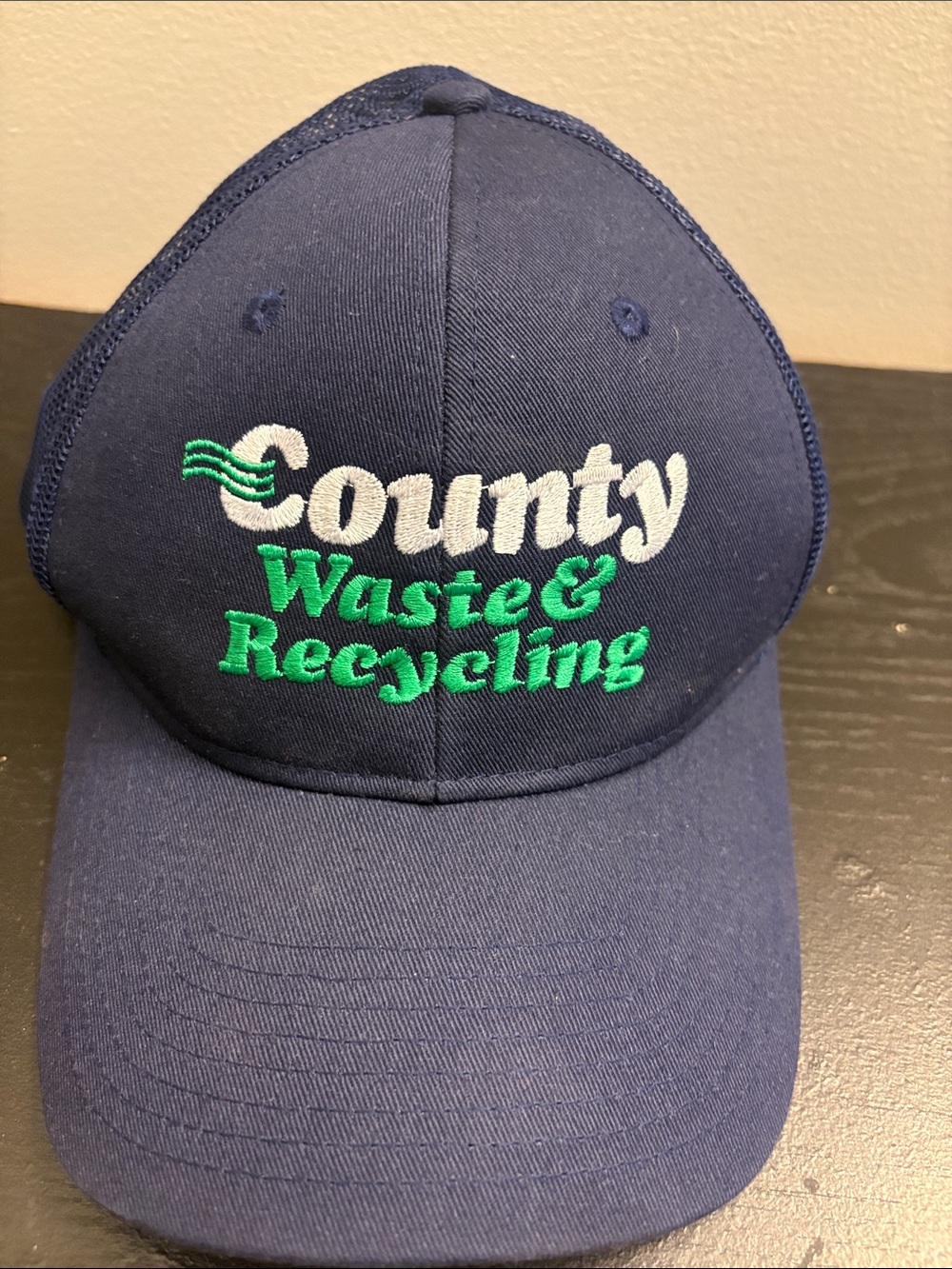 County Waste trucker hat  Navy Embroidered Mesh-Back Cap